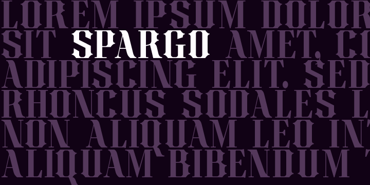 Spargo Engraved Font preview